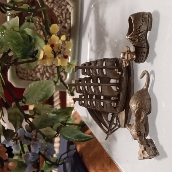 Pewter Collectables (Bundle X 3) Ship, Shoe & Mouse - Picture 1 of 9